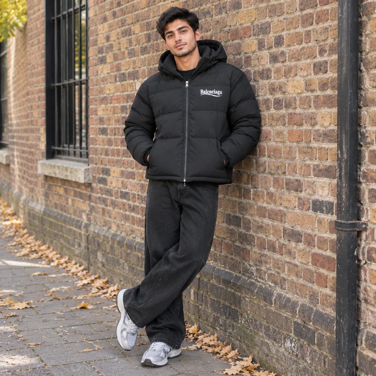 کاپشن ضد آب داخل پشمی Balenciaga-مشکی